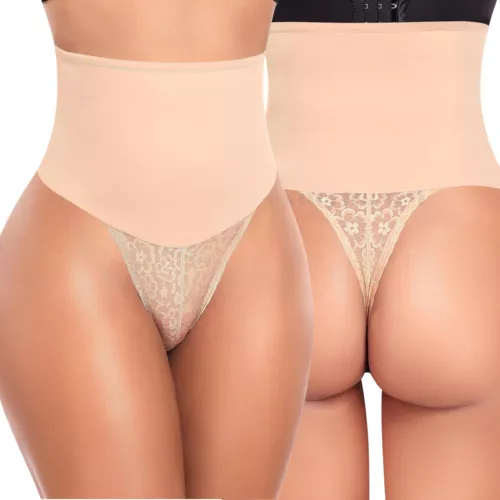 Women Tummy Control Body Shaper Trainer High-Waist Thong Panty Boned Shapewear - Picture 12 of 21