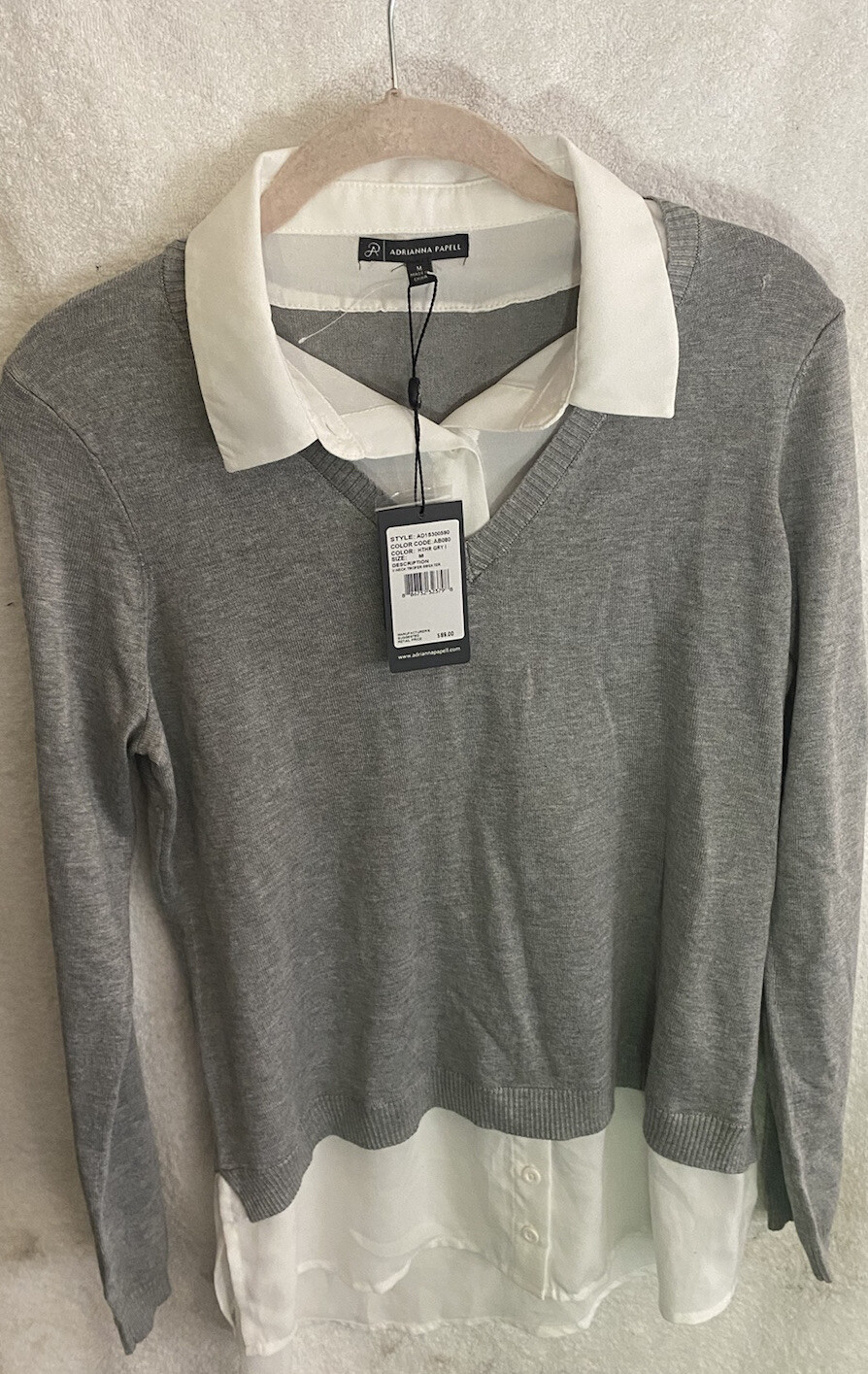 NWT $89.00 Adrianna Papell Woman's Hthr 