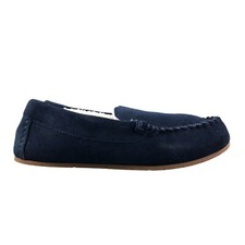 Lands' End Youth** Size 7M Dark Blue Suede Closed Toe Moccasin Slip On Slippers