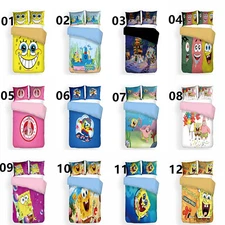 Spongebob Yellow Single Double Queen King Size Bed Quilt Doona Duvet Cover Set