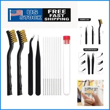 Precision 3D Printer Nozzle Cleaning Tools - 10 Needles & Wire Brush Combination