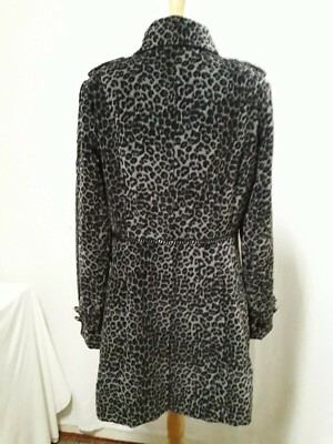 Manteau Velours Léopard On Parle De Vous - Gris-noir - Taille M - Occasion Très Bon état