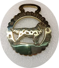 GOLDEN RETRIEVER  - NEW - Superior quality horse brass    (N7831)