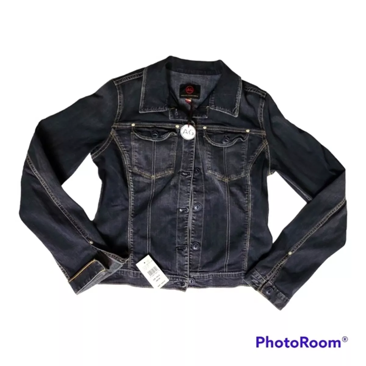 AG Adriano Goldschmied Essex Denim Jacket Black M IRREGULAR