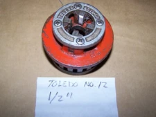 Toledo No 12 1/2 " Die Head Drop Head Pipe Threader Ratchet Hand Tool Thread
