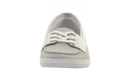 Lacoste Women's Ziane Deck 116 1 Slip on Boat Shoes - Silver - 8.5