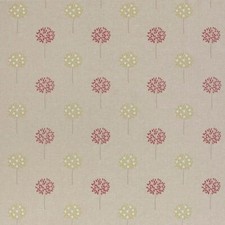 Fontainebleau Embroidered Linen Fabric Chintz PINK YELLOW Curtain Blind Material