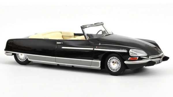 Norev 1/18 Citroen DS21 Palm Beach 1968 Schwarz Statisches Modell Diecast-image