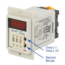 Delay Timer Time Relay ASY-3SM Pro AC DC12V 24V 110V 240V Power ON 0.1S 999M CE