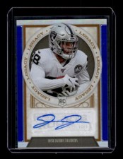 2019 Panini Chronicles Legacy Autographs Blue RC #215 Josh Jacobs /10 - NM-MT