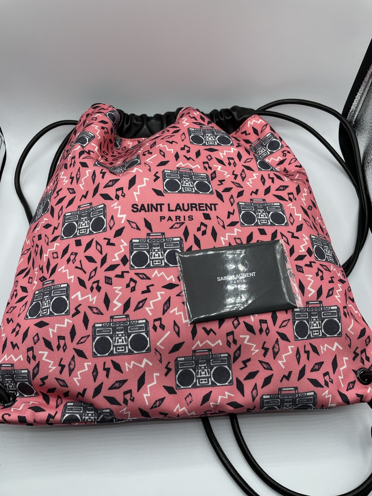 Elegante!* YSL Saint Laurent Zaino con cordini borsa borsa a tracolla unisex nuovo con etichette