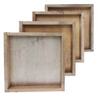4Er Set Holz Untersetzer 14X14X2 Cm FüR Vasen, Kerzen Etc. - Untersetzer Vase