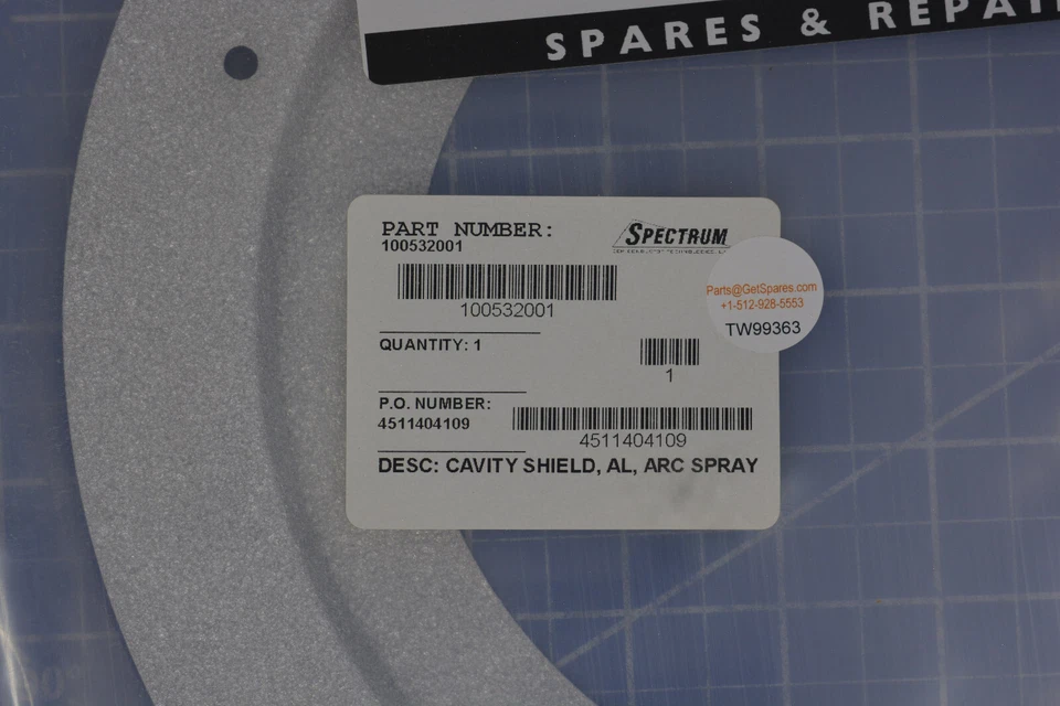 100532001 / CAVITY SHIELD, AL, ARC SPRAY / SPECTRUM - Image 2 of 4