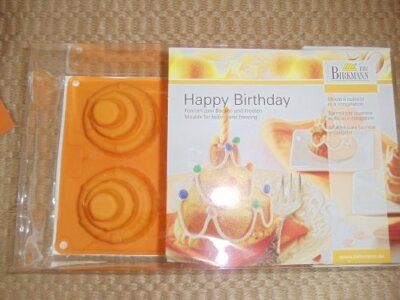 Birkmann Happy Birthday Cake Silicone Baking Molds NEW