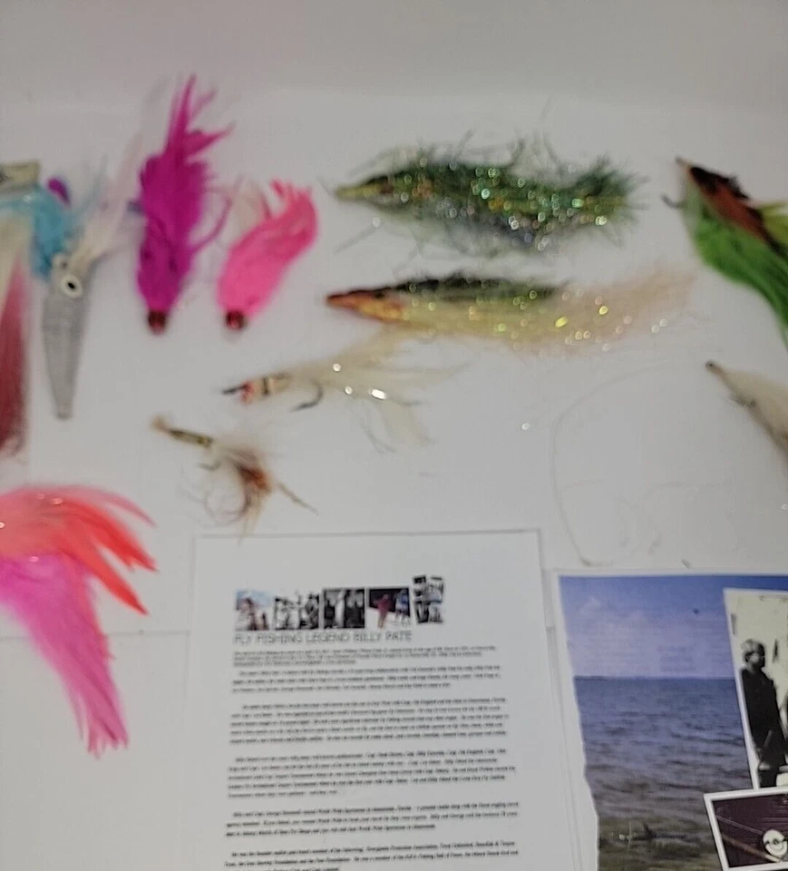 Pesca con mosca WWS Tibor BILLY PATE Estate certificado de autenticidad x12 agua salada en alta mar moscas en bolsa Foto 3 de 4