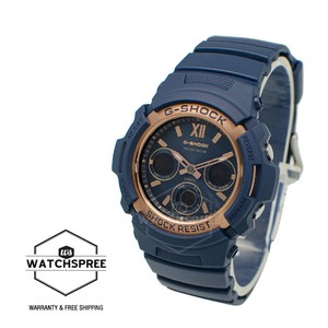 g shock navy blue rose gold
