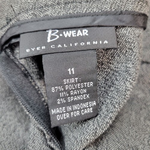 B Wear Byer California Gray Pencil Skirt with Zipper on Back Womens Size 11 NWT - Picture 8 of 10