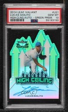2014 Leaf Valiant High Ceiling Green Prismatic Lucas Giolito PSA 10 Auto 09an