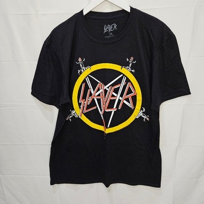 Slayer Band Music Short Sleeve Black Graphic Tee Size Large