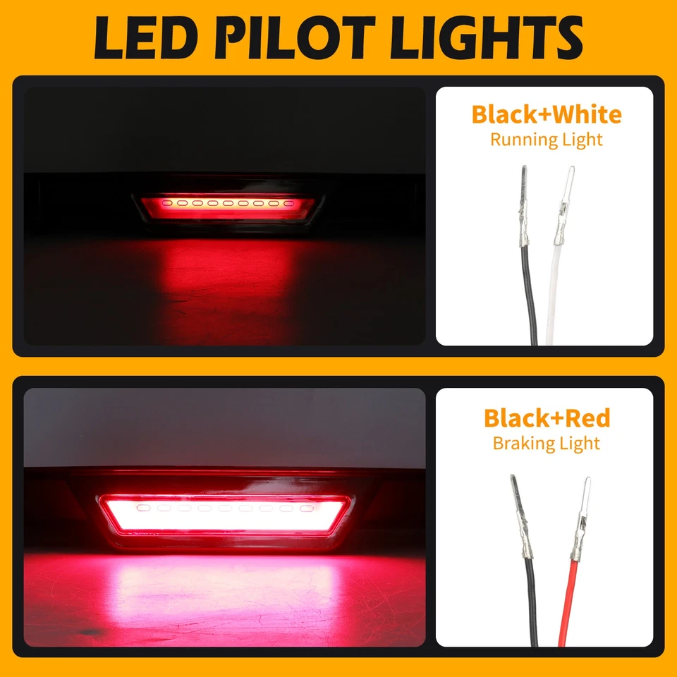 Rear Bumper Diffuser Spoiler w/ LED Brake Light For Mercedes Benz CLS W219 C219 - Image 4 of 4