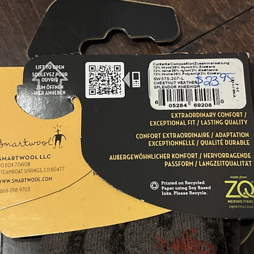 Cojín Smartwool ultra ligero para mujer L 10-12,5 mezcla de lana hasta la rodilla castaño Foto 3 de 4