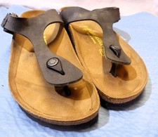 Birkenstock Sandalen Zehentrenner Gr.39 dunkelbgrau gebraucht wenig getragen