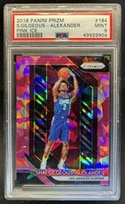 2018-19 Panini Prizm Shai Gilgeous-Alexander Prizm Pink Ice RC #184 PSA 9