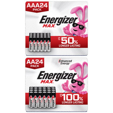Energizer MAX AA Batteries 24 Pack and AAA 24 Pack Batteries 48 Pack Total 