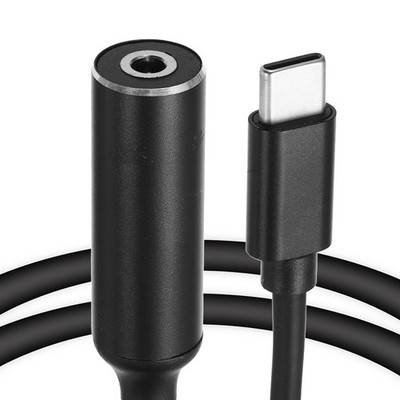 0.6FT USB C to DC PD Power Fast Charging Cable, 4mmx1.7mm 65W/5V/9V/20V(Black)