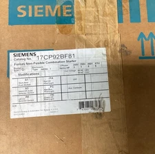 17CP92BF81 Siemens size 0 starter  nema 1 enclosure non fusible 3 Phase 200V