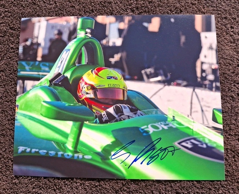 Authentic SPENCER PIGOT Signed 8x10 Photo INDYCAR INDIANAPOLIS 500 AUTOGRAPH 