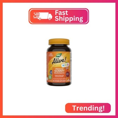 Nature's Way Alive! Children's Premium Gummy Multivitamin, Gluten Free, Made wit