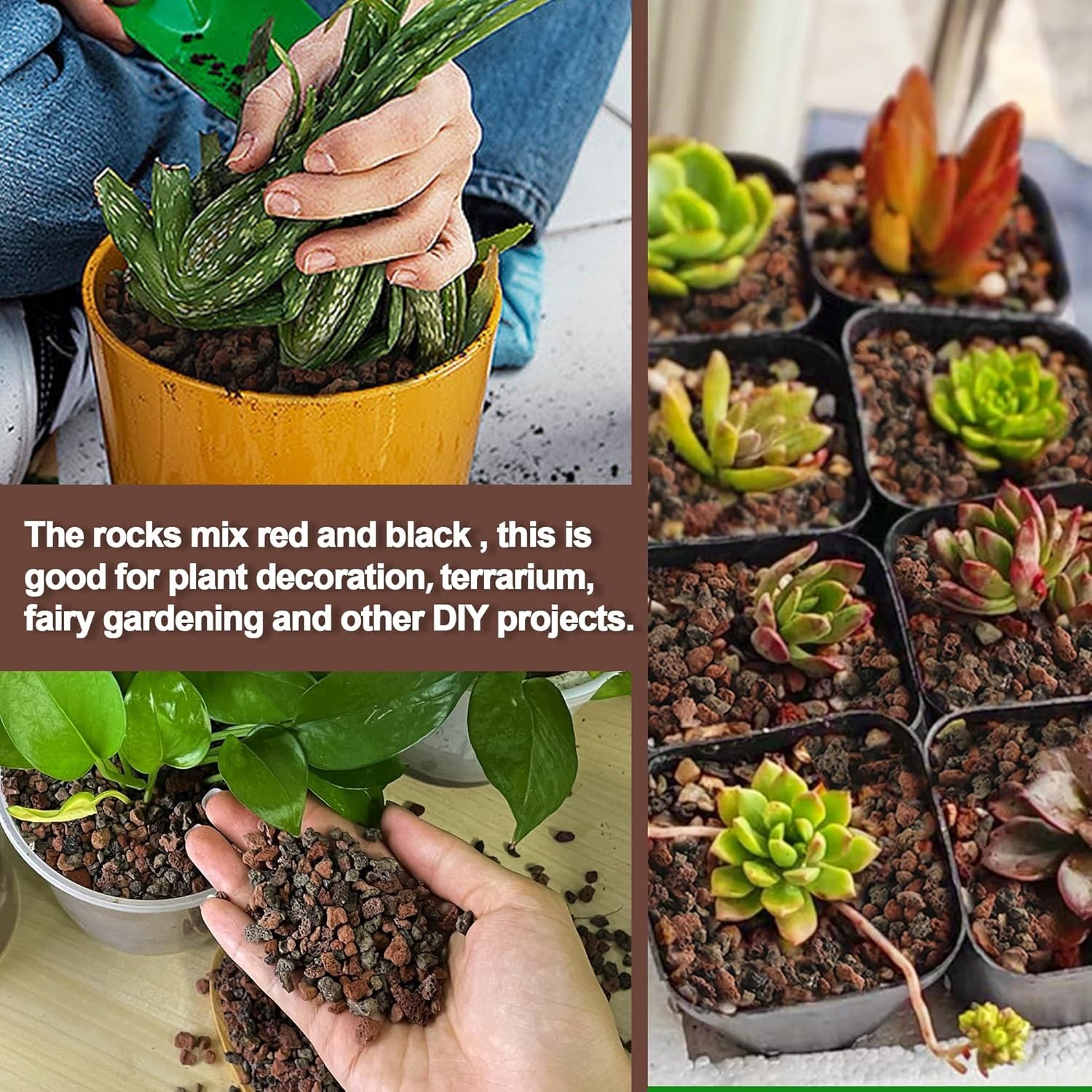 18lb Decorative Lava Rocks - Natural Plant Care & Soil Conditioner for Your Home