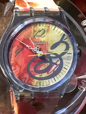 FLOWERS! Swatch Watch ''Bouquet Pour Maman Globe Ornament'' GN186
