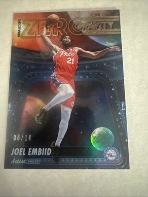 Joel Embiid 2022-23 Panini NBA Hoops 06/10 Gold Zero Gravity 76ers #13