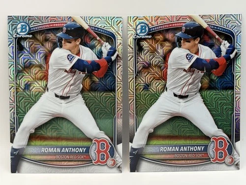 2025 Bowman Chrome Roman Anthony BCP-167 Mega Mojo Refractor (2) Card Lot!!🔥🔥