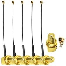 SMA to IPX Coax Cable 6inch(15cm) SMA Female Right Angle to UFL MHF1 Antenna ...