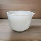 Vintage Glasbake White Milk Glass Mixing Bowl with Spout Made for Sunbeam #20CJ