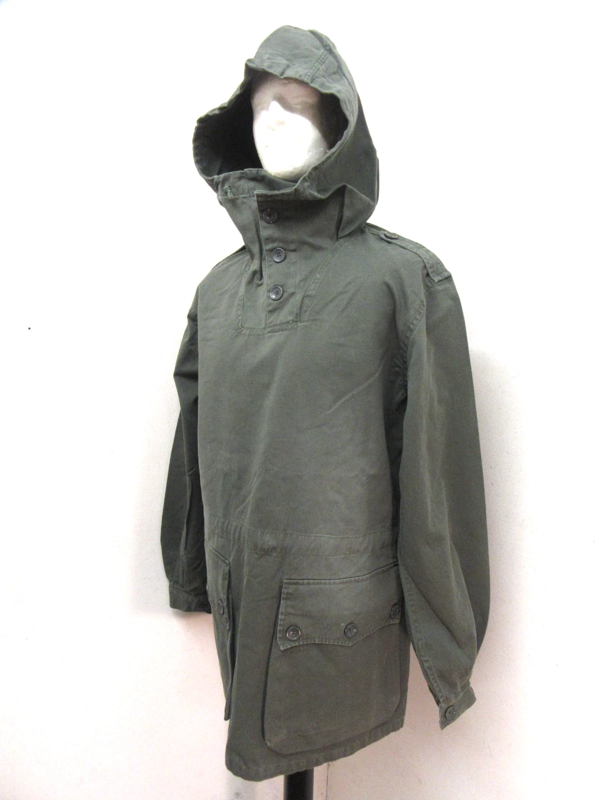 VINTAGE SWEDISH ARMY COMBAT FIELD SMOCK JACKET SIZE L/XL HUNTING, FISHING,