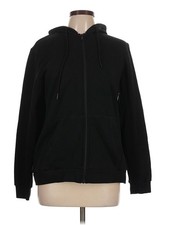 Unbranded Women Black Zip Up Hoodie L