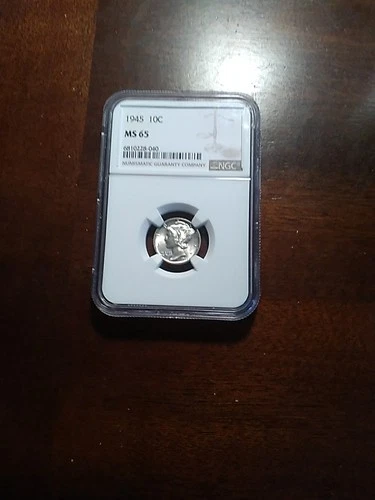 1945 P Mercury Dime  NGC MS 65