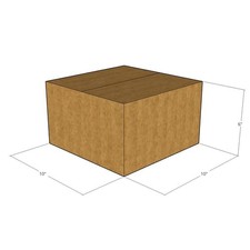 50 10x10x6 Kraft Brown Corrugated Shipping Boxes 32 ECT Single-Wall New
