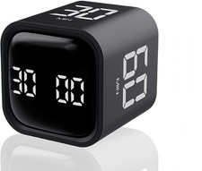 Digital Cube Pomodoro Timer Desk Rechargeable Productivity Timer Black