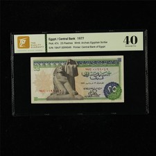 1977 Egypt Central Bank 25 Piastres Pick#47c