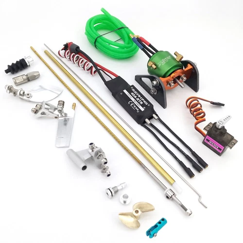 RC Boat Accessories 3.175mm 1/8" flexible Shaft Strut Motor Rudder Propeller Kit