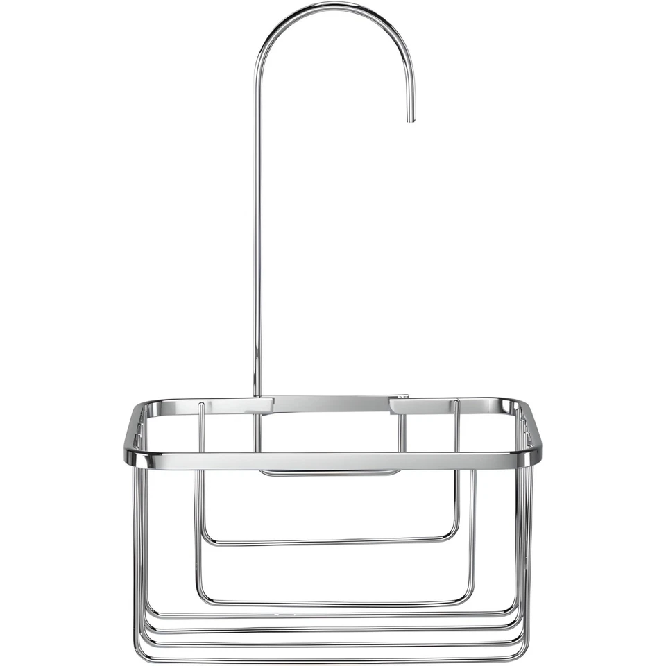 Croydex Clip On Shower Riser Rail Caddy Chrome Steel Basket Storage Holder