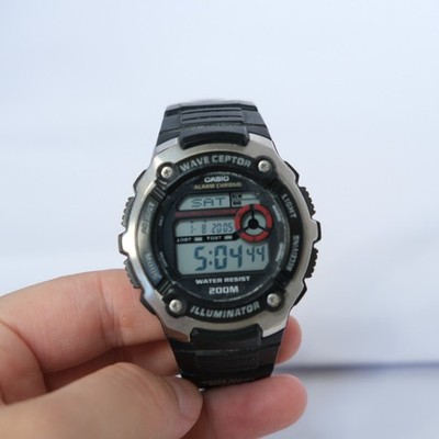 Casio Waveceptor WV-200 Atomic Digital Watch 200M Water Resist Illuminator