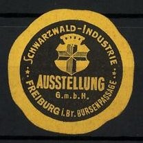 Reklamemarke Freiburg i. Br., Schwarzwald-Industrie-Ausstellung, Wappen 