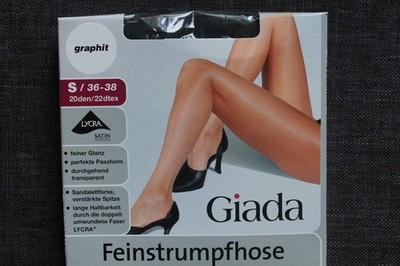 Giada Premium Feinstrumpfhose Gr. 36 - 38 Graphit 20 den feiner Glanz Neu OVP