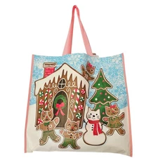 Christmas Cats Cat Snowman Gingerbread House Cookies Snow TJMaxx Tote Bag Gift